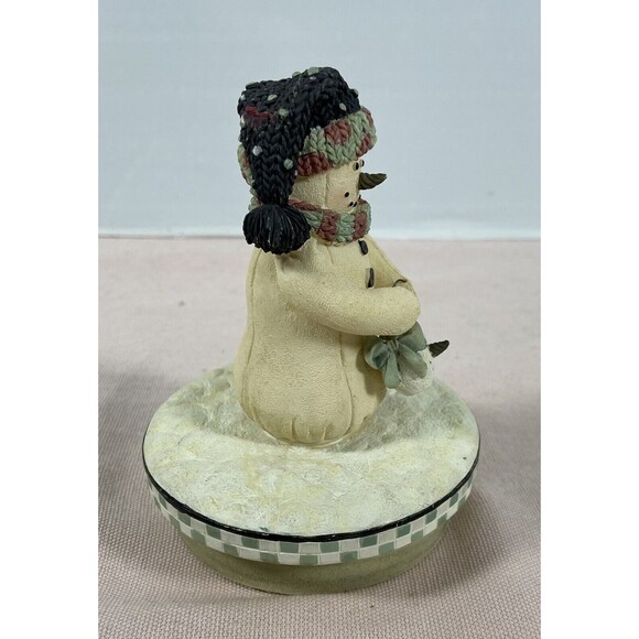 Our American Gift Candle Jar Topper Snowman Bucket  Winter Snow NOS 4206 - Picture 4 of 6